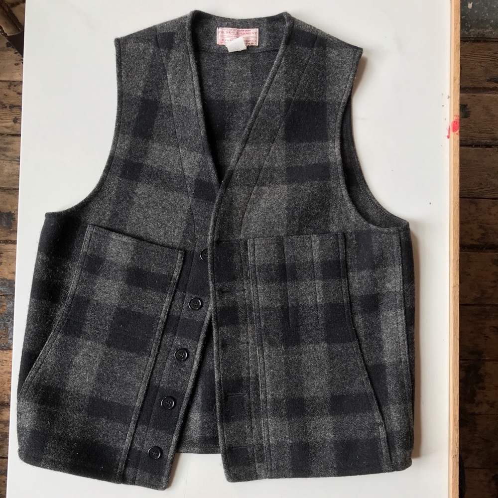 Filson mackinaw vest grey size 40